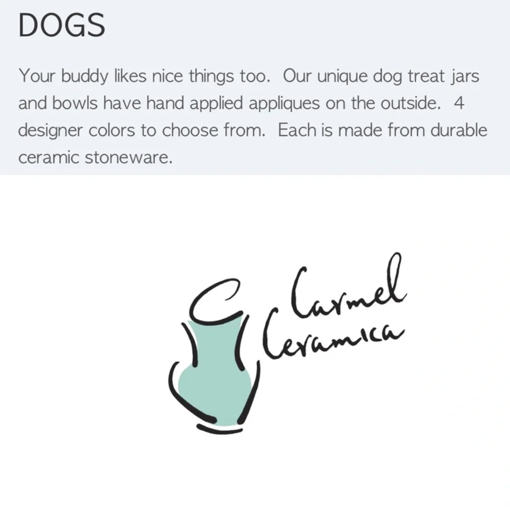 Carmel Ceramica Dog Bowl